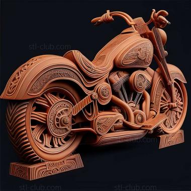 3D model Harley Davidson Softail Deluxe (STL)